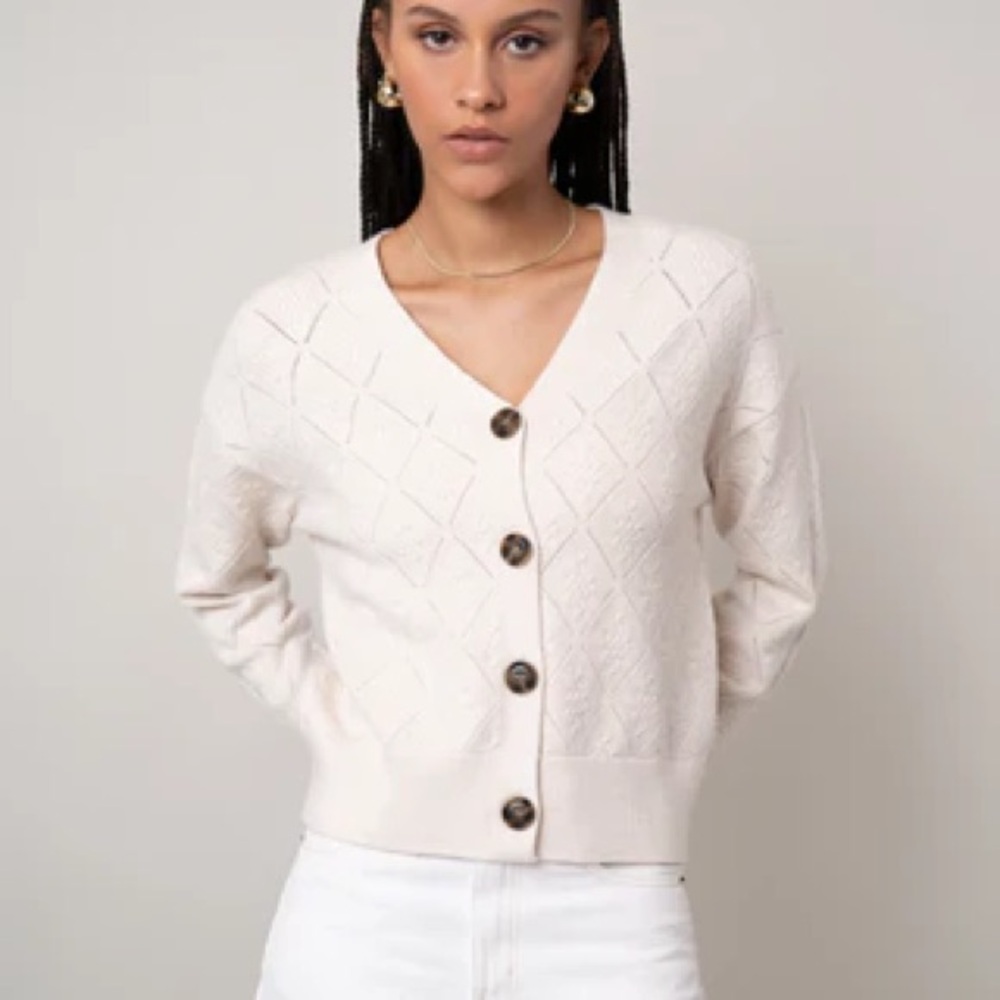 NWOT Cyrus Pointelle Knit Cardigan